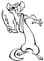 A coloring page of ice age